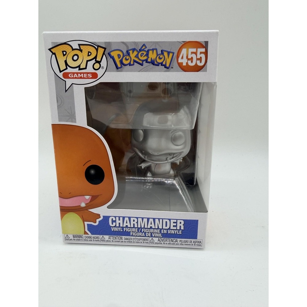 Funko Pop Games Pokemon Charmander 455 Silver Color Variant Vinyl Figure